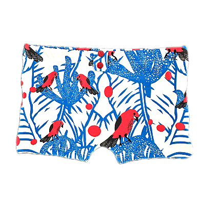sunga  infantil  RETRÔ . estampa TIÊ-SANGUE -AZUL  . OTA .