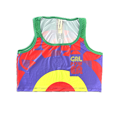 CROPPED MODELO SABALENKA _ GEOMÉTRICO VERMELHO . ÖTA TENNIS CLUB