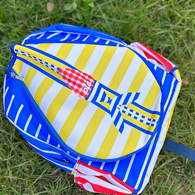 raqueteira mochila de tennis e beach tennis ÖTA _ PESCE . LA DOLCE VITA
