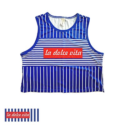 CROPPED MODELO IGA_ MAR DE CAPRI BLUE . LA DOLCE VITA . ÖTA TENNIS CLUB