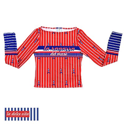 BLUSA DE PROTEÇÃO | CANOA | estampa MAR SARDENHA _LA RAGAZZA . ÖTA TENNIS CLUB