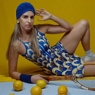 vestido  | SERENA| .  estampa JARDIM AMALFI. LA DOLCE VITA . OTA TENNIS CLUB