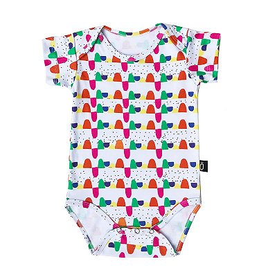 body  para bebê . estampa cidade colorida . OTA .