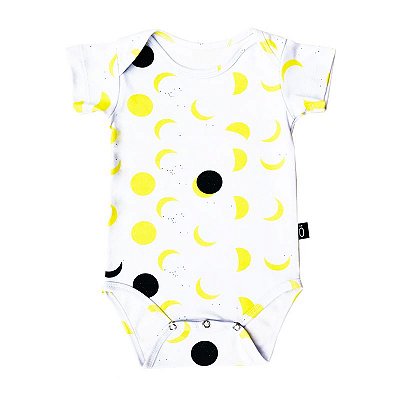 body para bebê . estampa sol e lua . OTA .