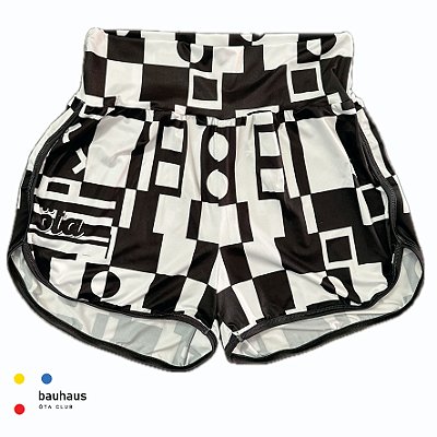 SHORT FREEDOM -estampa CHESS_BLK1_BAUHAUS . ÖTA TENNIS CLUB