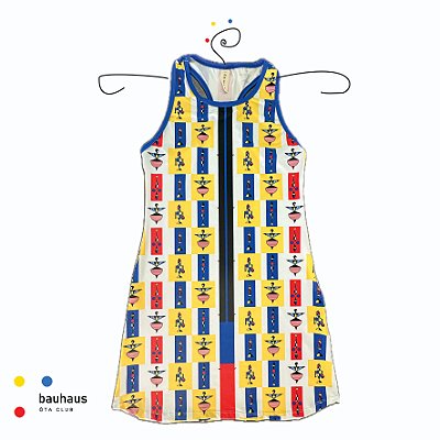 vestido de TENNIS e B.T | nadador OSAKA. estampa DANÇA BHS2. BAUHAUS. ÖTA TENNIS CLUB