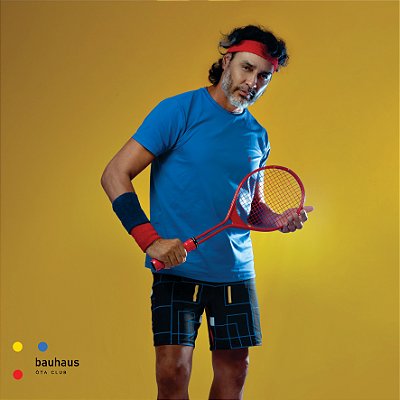 bermuda de TENNIS E BEACH TENNIS: modelo |FEDERER| . GEOMETRIA BHS.2 BLACK. BAUHAUS . ÖTACLUB