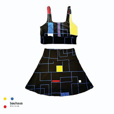 top de TENNIS |SAKKARI . estampa BHS.2 BLACK. BAUHAUS . ÖTA TENNIS CLUB