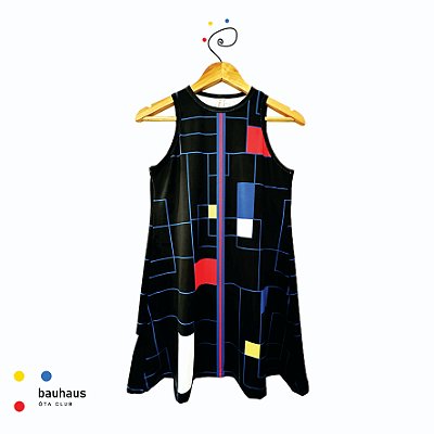 vestido de TENNIS e B.T | SHARAPOVA . estampa BHS.2 BLACK. BAUHAUS . ÖTA TENNIS CLUB