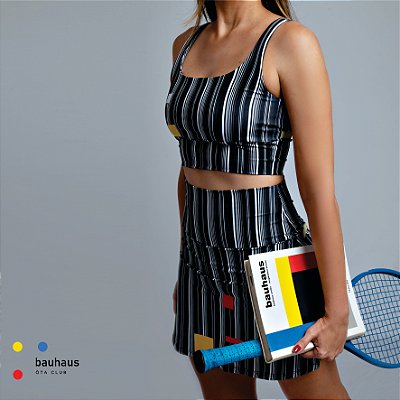 top de TENNIS |SAKKARI . estampa BHS.2 BLACK. BAUHAUS . ÖTA TENNIS CLUB
