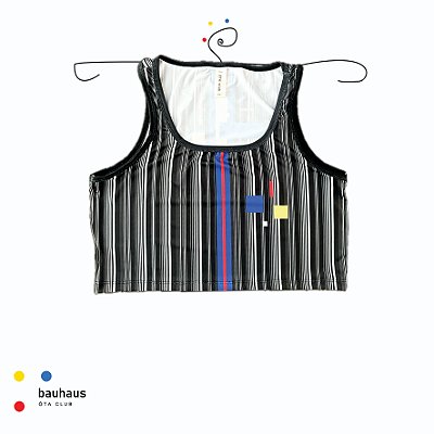 CROPPED MODELO SABALENKA _ estampa BHS.2 BLACK. BAUHAUS . ÖTA TENNIS CLUB