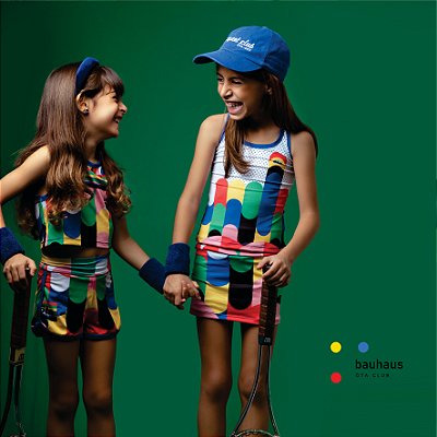 short OLGA INFANTIL .  estampa GEOMETRIA BHS1. BAUHAUS. ÖTA TENNIS CLUB