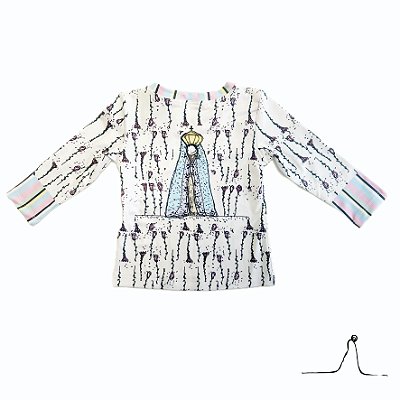 BLUSA DE PROTEÇÃO infantil SLIM . estampa JARDIM DE MARIA . SILÊNCIO DE MARIA . OTA .