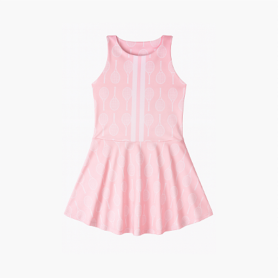 vestido de TENNIS e B.T | BADOSA . estampa RACKET TENNIS ROSE . OTA TENNIS CLUB