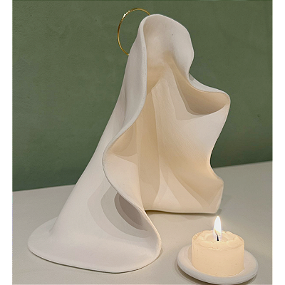 MANTO DE MARIA| 014.26 | BRANCA| CERÂMICA FRIA | @SILENCIO_DE_MARIA