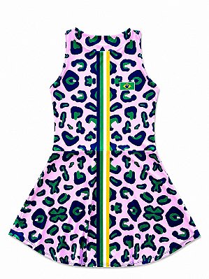 vestido de TENNIS e B.T | BADOSA. ONÇA PINTADA ROSA BRASIL . ÖTA TENNIS CLUB