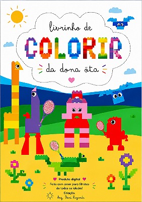 E-book Os Bichos da Dona Öta - Livrinho de Colorir