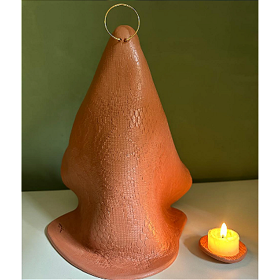 MANTO DE MARIA 29cm | textura de renda |031.26 | TERRACOTA | CERÂMICA FRIA | @SILENCIO_DE_MARIA