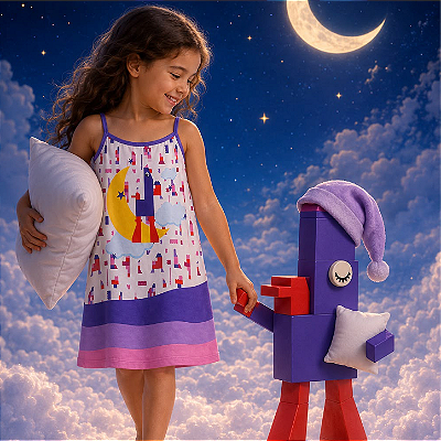 CAMISOLA INFANTIL . estampa PITU SONECA . OS BICHOS DA DONA . OTA TENNIS CLUB