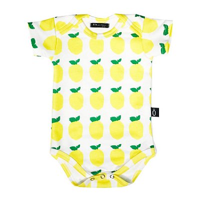 body para bebê . estampa LIMÃO SICILIANO . OTA .