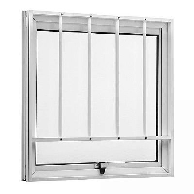 Maxim ar 1 Seção Vidro Mini Boreal Com Grade Linha Suprema Branco