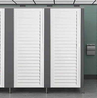 PORTA VESTIÁRIO PALHETA EM ALUMÍNIO BRANCO LINHA 25 COM FECHADURA LIVRE/OCUPADO