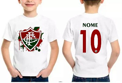 Camiseta Infantil SANTOS Branca Personalizada Nome - kvra012