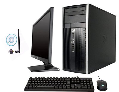 Computador Completo HP Empresarial Microtorre AMD Athlon Dual 2 X2 2.80 Ghz 4 GB RAM + DVD-RW + Wifi + 1 ano de garantia