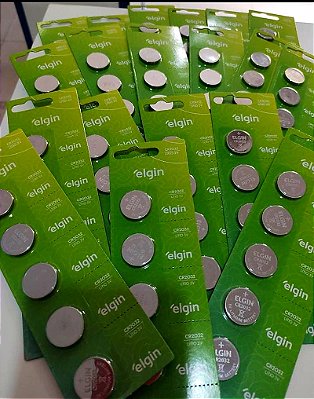 Lote 10 Cartelas 5 unid bateria Elgin 2032 para placa-mãe PC e Notebook