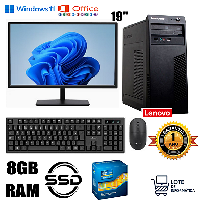 Computador Completo Lenovo Core i3 Quarta Geração 3.60 Ghz| Rápido e Confiável | Trabalho/Estudo | 1 Ano de Garantia
