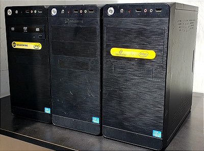 Lote 3 gabinetes seminovos com fonte. Com garantia.