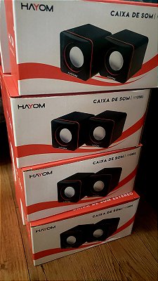 Lote 8 Cxs de som Hayom USB novas lacradas com garantia. Marca gamer. Alta qualidade.