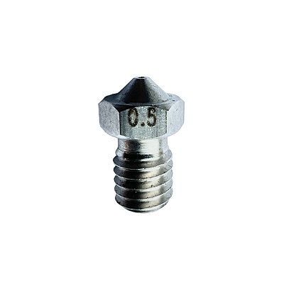 Bico Extrusora Hotend V5 / V6 1,75mm - Nozzle 0.5 mm - Inox