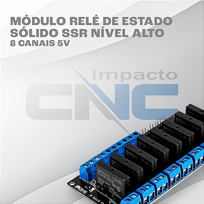 Módulo Relé De Estado Sólido SSR Nível Alto - 8 Canais 5v