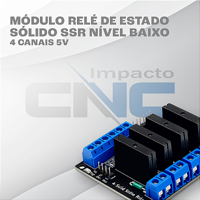 Módulo Relé De Estado Sólido SSR Nível Baixo - 4 Canais 5v