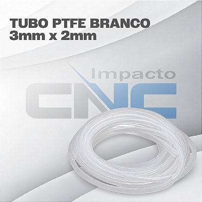 Tubo PTFE 3mm x 2mm - Branco