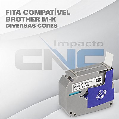 Fita Compatível Etiquetador Brother M-k Pt-70 Pt-80 Pt-90