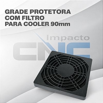 Grade Protetora Com Filtro Para Cooler 90mm