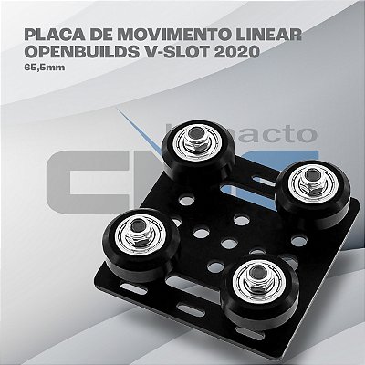 Placa de Movimento Linear Openbuilds V-Slot 2020 65,5mm