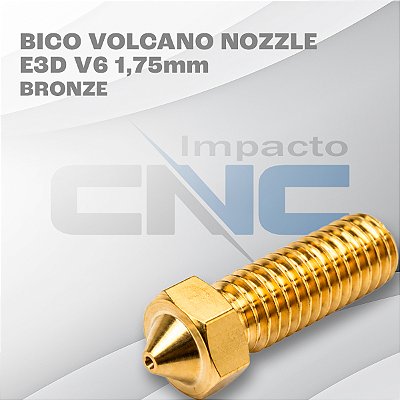 Bico Volcano E3D V6 1,75mm - Nozzle Bronze