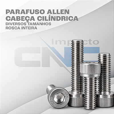 Parafuso Allen Cab Cilindrica Aço Inox DIN 912 0,50 M3