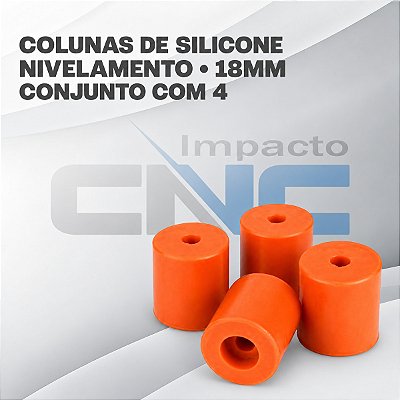 Kit 4 Colunas De Nivelamento Sólido De Silicone 18mm