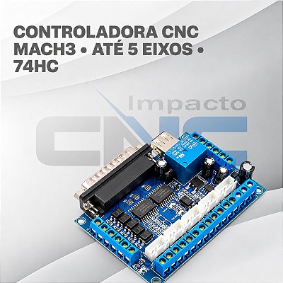Controladora de CNC Interface Mach 3 Router Até 5 Eixos - 74HC + Cabo Usb