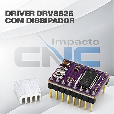 Driver DRV8825 para Motor de Passo Nema de até 2.5A