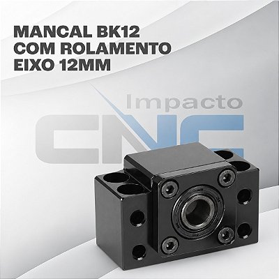 Mancal BK12 com Rolamento para eixo 12mm