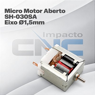 Micro Motor Aberto 3V - Eixo Ø1.5mm