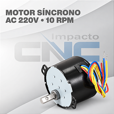 Motor Síncrono de Baixa Velocidade AC 220V 10RPM