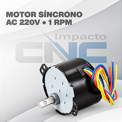 Motor Síncrono de Baixa Velocidade AC 220V 1RPM