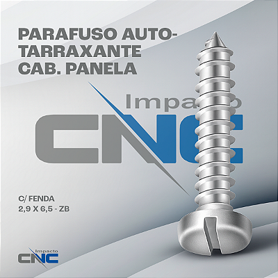 Parafuso Auto-Atarraxante Cab. Panela c/ Fenda - 2,9 X 6,5 - ZB