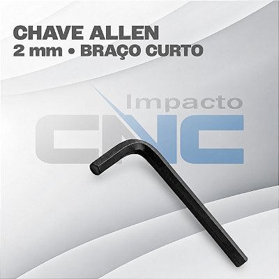 Chave Allen Braço Curto 2mm - Aço Liga